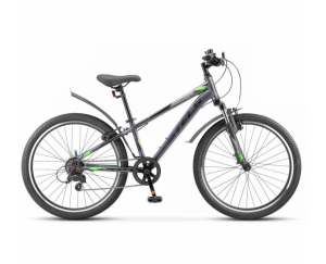 Велосипед Stels 24" Turbo 400 V темно-серый/зеленый 12" 