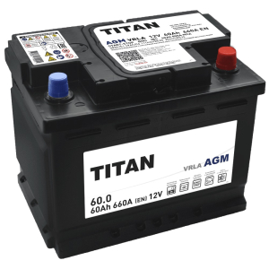 Аккумулятор TITAN AGM 6ст-60 оп VRLA L2