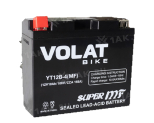 Аккумулятор VOLAT МОТО 10 Ah YT12B-4(MF) L+ Китай