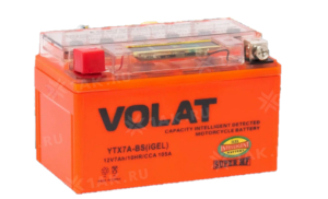 Аккумулятор VOLAT МОТО 7 Ah YTX7A-BS(iGEL) L+ Китай