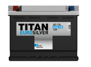 Аккумулятор TITAN EURO SILVER 6ст-65 пп