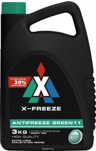 Антифриз X-freeze GREEN 3кг +1кг