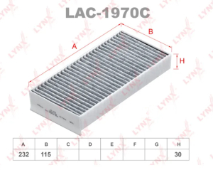 Фильтр салонный LYNXauto LAC-1970C