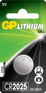 Батарейка литиевая GP, CR2025-5BL, 1 шт.