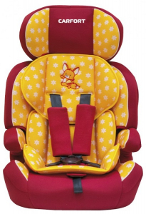Кресло а/м детское Carfort KID 05 9-36кг красно-желтое