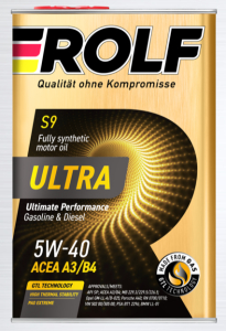 Моторное масло Rolf Ultra 5w40 A3/B4 синт. SP 4л 