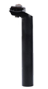Подседельный штырь STG, 28,6*350мм, с зажимом, черный, алюм, с белым лого