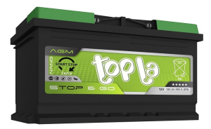 Аккумулятор Topla EcoDry AGM 6ст-60 оп TAB