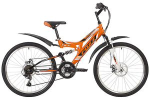 Велосипед Foxx 24" Freelander 14" сталь, оранжевый 