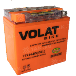 Аккумулятор VOLAT МОТО 14 Ah YTX14-BS(iGEL) L+ Китай