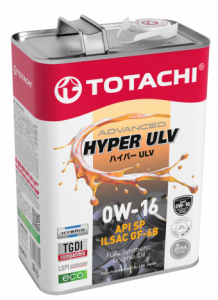 Моторное масло TOTACHI Hyper ULV Synthetic SP/GF-6B 0W-16 4 л