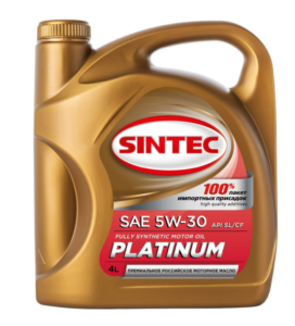 Моторное масло Sintec Platinum SAE 5W30 API SL/CF 4 л