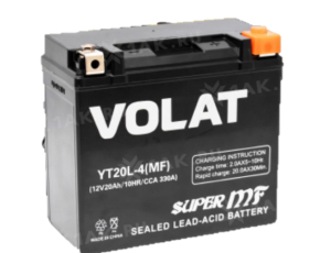 Аккумулятор VOLAT МОТО 20 Ah YT20L-4(MF) R+ Китай