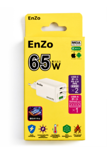 Зарядное устройство EnZo GaN PRO USB Type-C+A 30W DC12/24V PD/QC черный