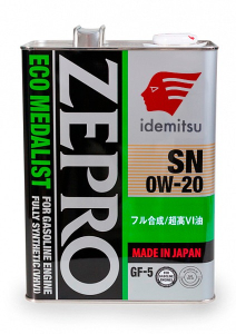 Моторное масло IDEMITSU ZEPRO ECO MEDALIST FS 0W-20 SP/GF-6A 1L