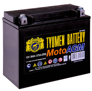 Аккумулятор ТЮМЕНЬ МОТО 6МТС-30.0 AGM 375А