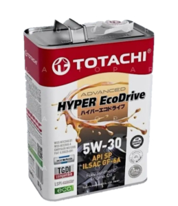 Моторное масло TOTACHI HYPER Ecodrive Fully Synthetic SP/GF-6A 5W-30 4л + фонарик в подарок