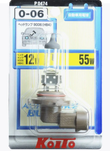 Лампа Koito 12-55 Вт HB4 9006 галогеновая с наконечником 0474