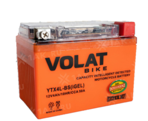 Аккумулятор VOLAT МОТО 4 Ah YTX4L-BS(iGEL) R+ Китай
