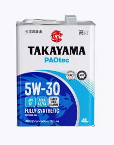 Моторное масло TAKAYAMA PAOtec SAE 5w30 Acea A3/B4 API SP 4 л металл