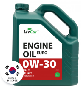 Моторное масло Livcar Euro 0w30 C2 API SN/CF 4 л+1 л