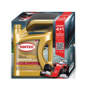 Моторное масло Sintec Premium 9000 SAE 5W30 ACEA А5/В5 4 л Акция 4+1