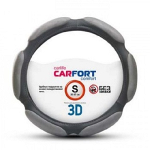 Оплетка CARFORT 3D, 6 подушек, серая, S
