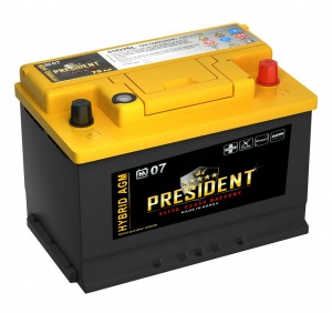 Аккумулятор President AGM SA 58020 80 а/ч