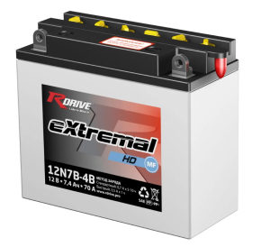 Аккумулятор RDrive МОТО Extremal HD 12N7B-4B