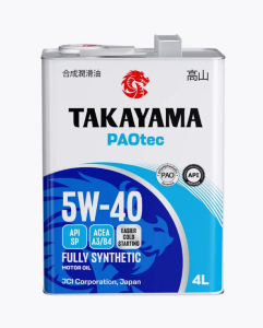 Моторное масло TAKAYAMA PAOtec SAE 5w40 Acea A3/B4 API SP 4 л металл