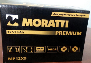 Аккумулятор Moratti МОТО 12V9 PRO (YTX9-BS)