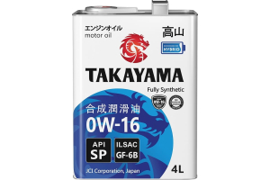 Моторное масло TAKAYAMA SAE 0w16 ILSAC GF-6B, 4 л