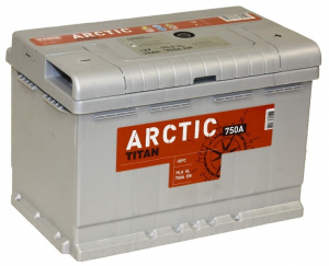 Аккумулятор TITAN ARCTIC SILVER 6ст-75 пп 
