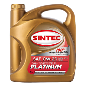 Моторное масло Sintec Platinum SAE 0W20 API SP GF-6 4 л