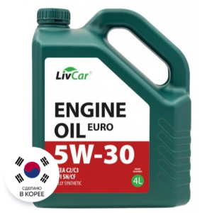 Моторное масло Livcar Euro 5w30 C2/3 API SN/CF 4 л+1 л