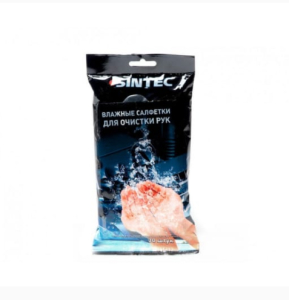 Салфетки влажные для очистки рук, Sintec Dr. Active
