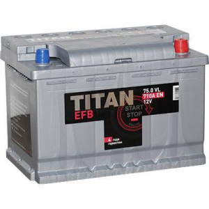 Аккумулятор TITAN EFB 6ст-75 пп