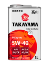 Моторное масло TAKAYAMA ADAPTEC 5W-40 A3/B4 SN/CF 1л