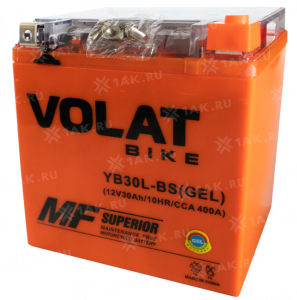 Аккумулятор VOLAT МОТО 30 Ah YB30L-BS(GEL) R+ Китай