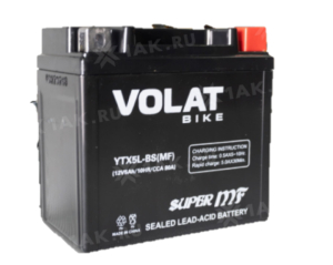 Аккумулятор VOLAT МОТО 5 Ah YTX5L-BS(MF) R+ Китай