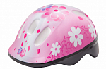 Шлем защитный MV-6-2 (out-mold) бело-розовый с цветами S