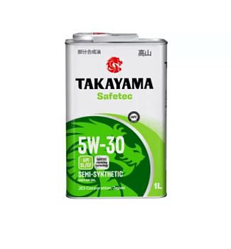 Моторное масло TAKAYAMA Safetec SAE 5w30 API SL/CF металл Акция 4+1 л