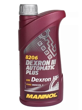Масло трансмиссионное синтетическое Mannol Dexron-III Automatic Plus, 1 л 1335 Германия 1/20 шт.