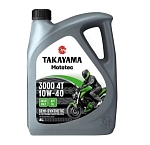 Моторное масло Takayama Mototec 3000 4T 10W-40 API SL JASO MA2 полусинт. 4л