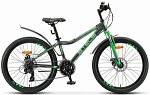 Велосипед Stels 24" Navigator 410 MD 21-sp черный/зеленый 12"