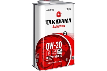 Масло моторное синтетическое Takayama Adaptec SAE 0W-20 ILSAC GF-6A API SP 1л (металл)